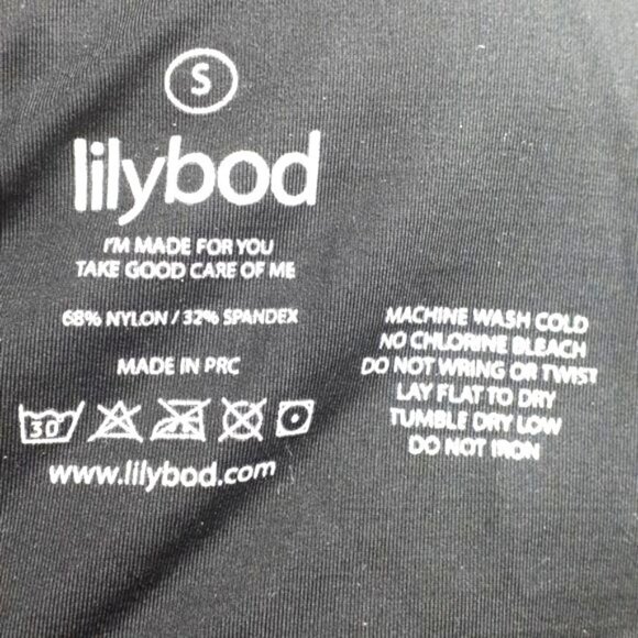 Lilybod Longline Sports Bra Racerback Black White Color Block Size Small - Picture 7 of 7